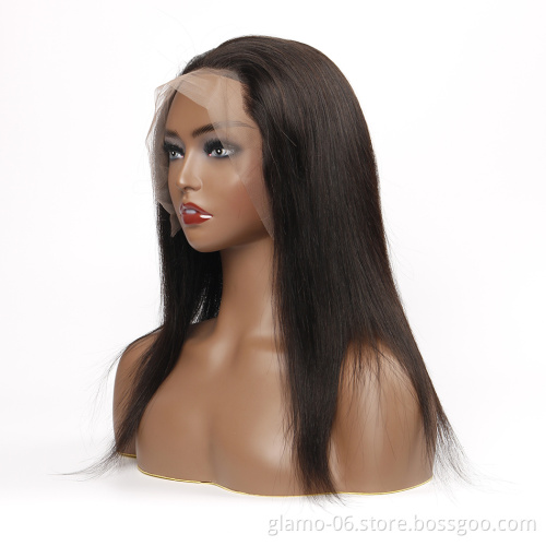 13x6 Pre Plucked Straight Brown And Blonde Highlight Human Hair Wig,150% Density Full Lace Human Hair Wigs